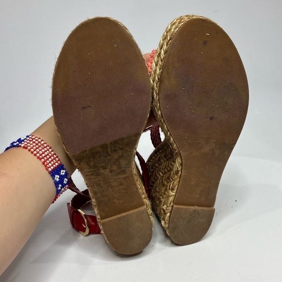 Stuart Weitzman Elsie espadrille wedge Sandals size 7.5 - Picture 6 of 9